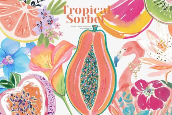 Download Tropical Watercolor Clipart Bundle - Watercolor clipart bundle Collection