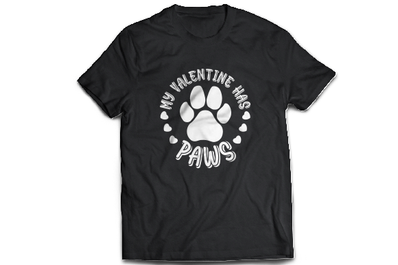 Download My Valentine Has Paws Shirt Design - Premium Resources