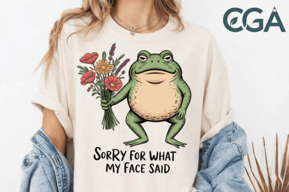 Download Sorry for My Face Frog PNG - Premium Resources